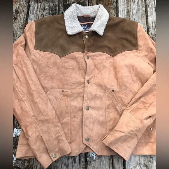 Real Leather Brand Two-Tone Womens Western Leather Jacket Coat. Size 2 XL - Picture 5 of 8